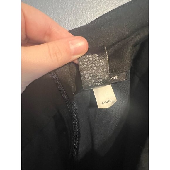 Lane Bryant Mini Skirt Color Block Black & Blue Stretch, Zip Back Size 18 - Picture 5 of 6